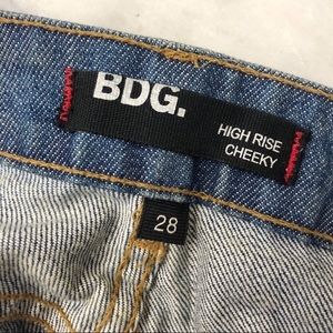 High rise jean shorts.